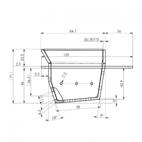 ASSIEME CESTELLO BRACIERE ACCIAIO H=71mm
