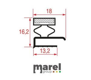 GUARNIZIONE MEZZO BORDO 1590x620 mm 5030286