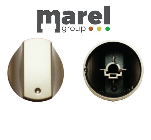 MANOPOLA INOX FORNELLI ORIGINALE ARISTON INDESIT HOTPOINT Ø 38 mm