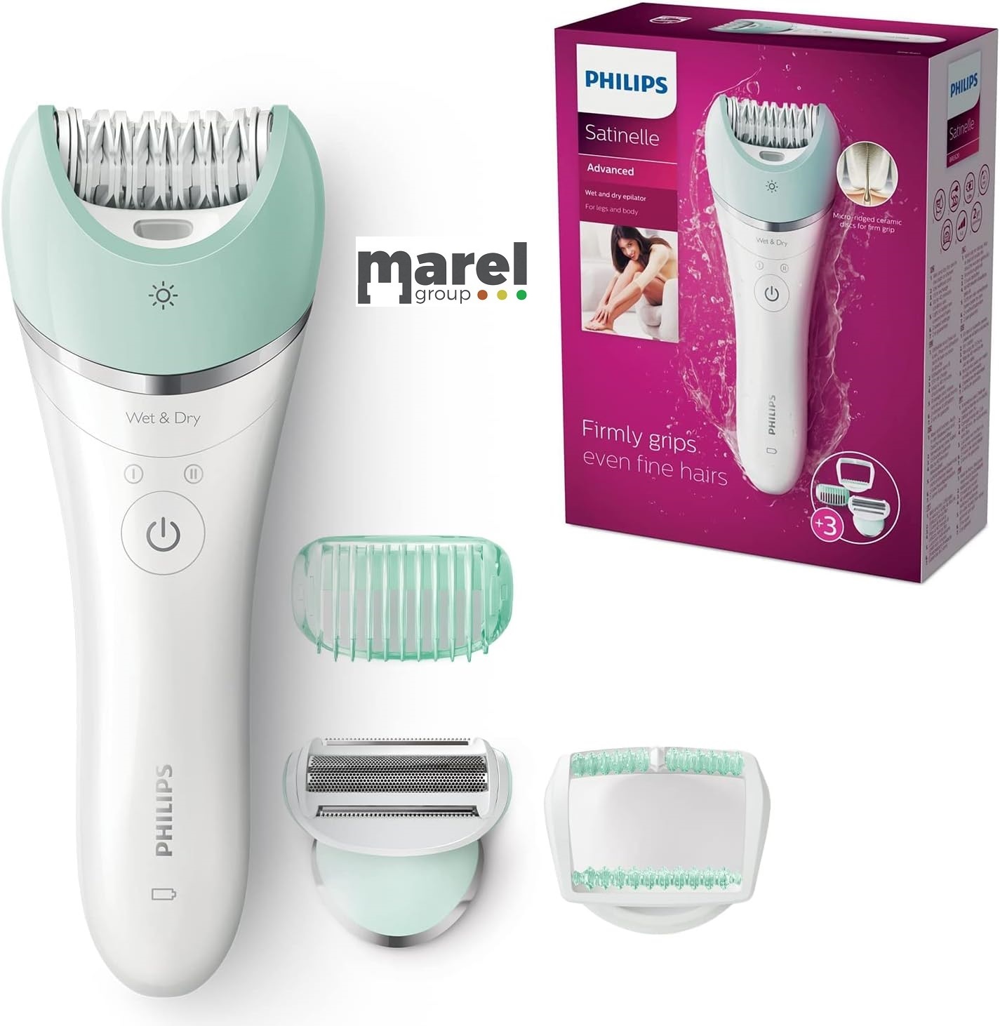 Philips BRE620/00 Satinelle Advanced Epilatore, 17 Dischi, 5.4 W, 15 V