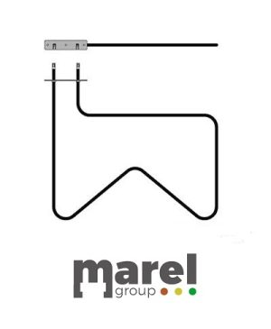 Resistenza base forno NARDI 1200W 220V altezza utile 328mm lunghezza 330mm interasse 54mm