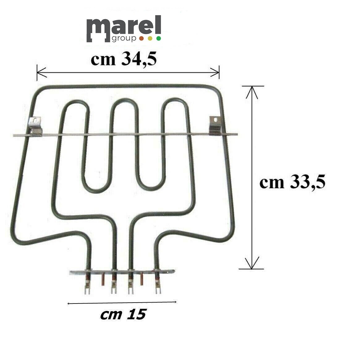 RESISTENZA FORNO REX ELECTROLUX ZANUSSI DOPPIA GRILL SUPERIORE 3570337018