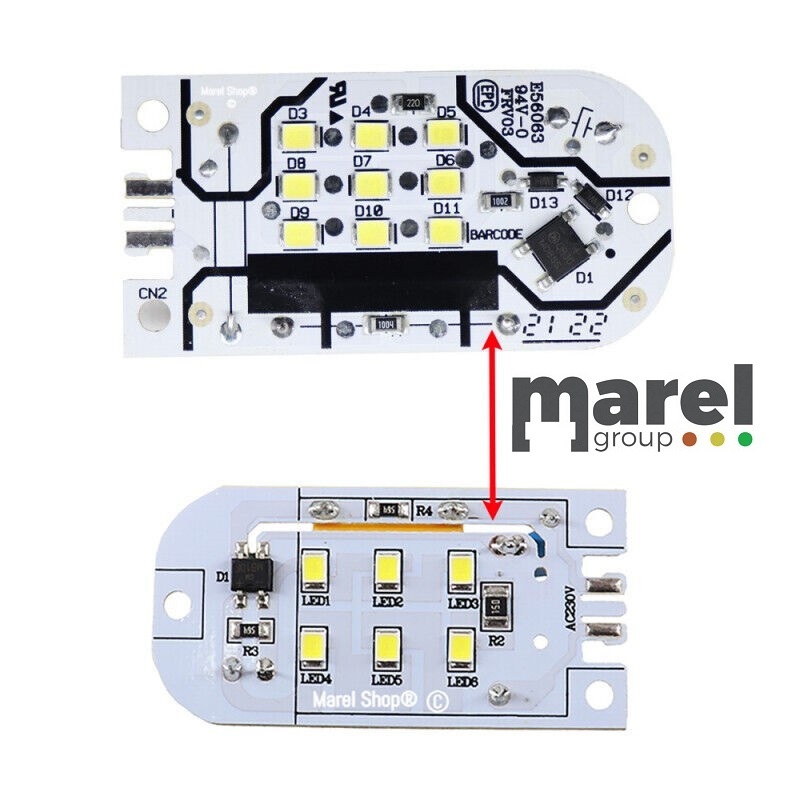 VESTEL Modulo LED Lampada Lampadina Luci AC 2835*6 220V BDL12 Frigorifero